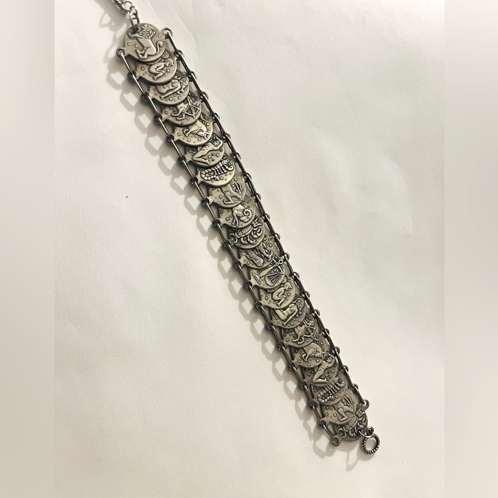 Vintage Astrology Coin Bracelet